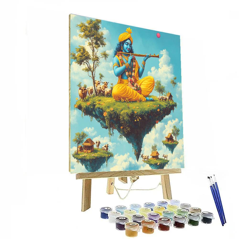 Krishna Plays Raga For Floating Islands Painting by numbers kit