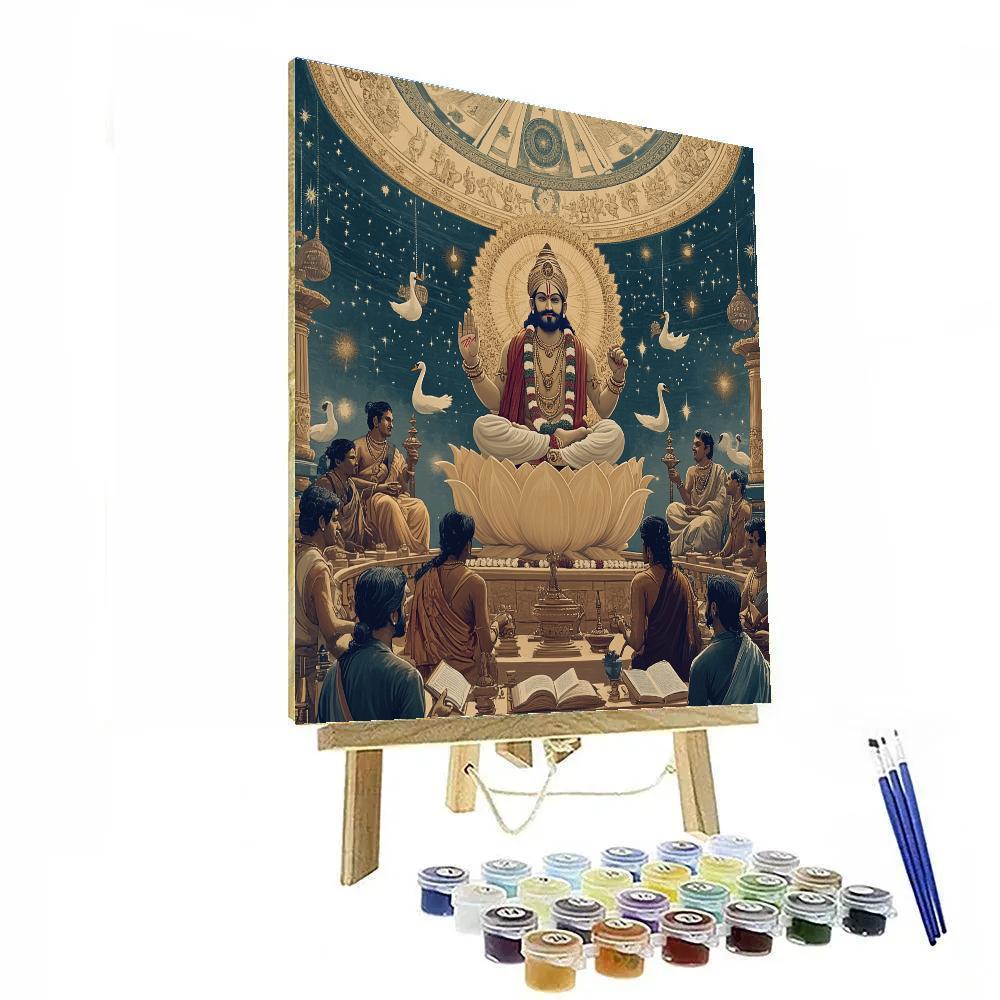Celestial Debate Hall Brahma Painting by numbers kit
