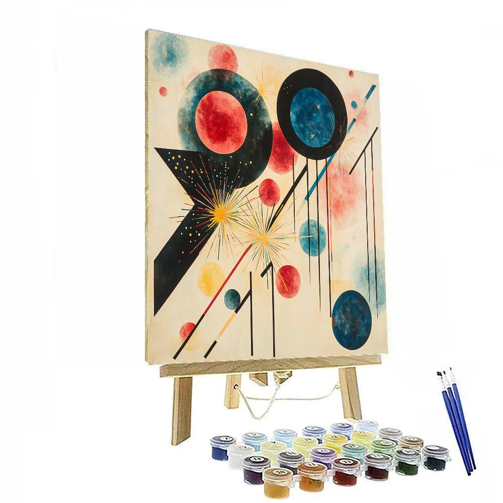 Wassily Kandinsky Inspired Cosmic Geometry Festival paint by color