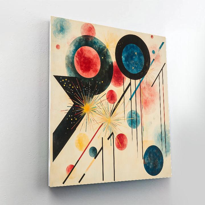 Wassily Kandinsky Inspired Cosmic Geometry Festival paint by color