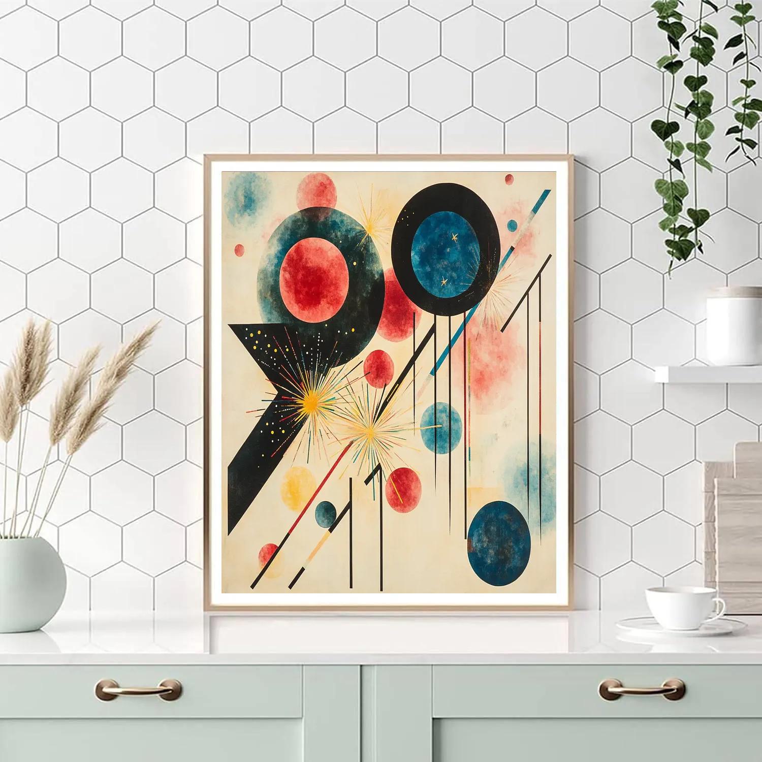 Wassily Kandinsky Inspired Cosmic Geometry Festival paint by color