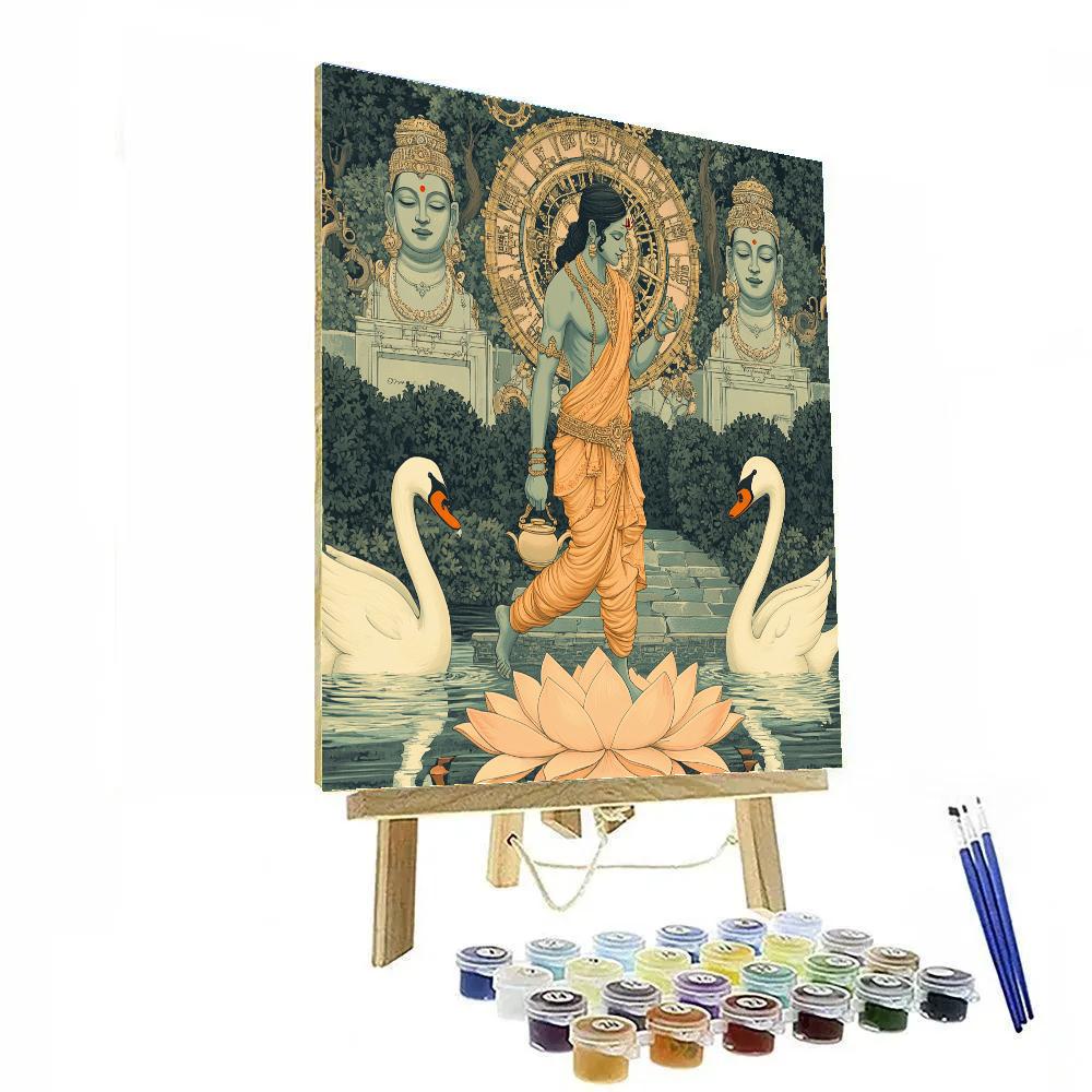 Brahma Lotus Clockwork Garden DIY paint by numbers