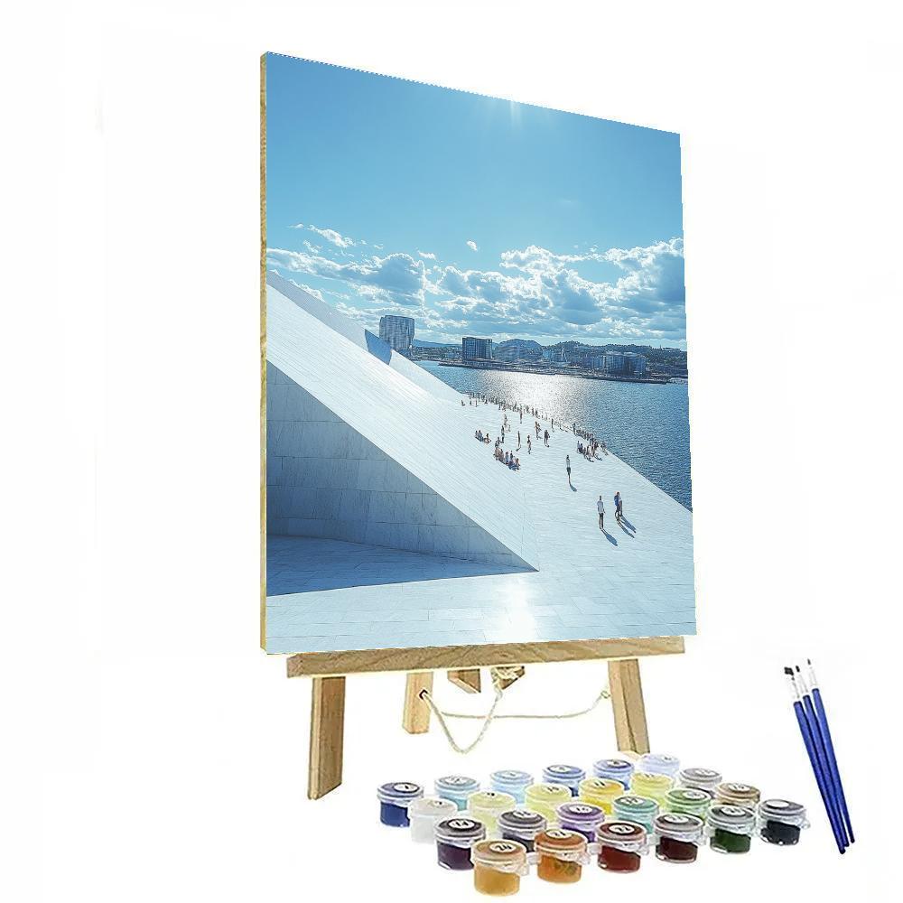 Oslo Opera House Roof Walk Norway Painting by numbers kit