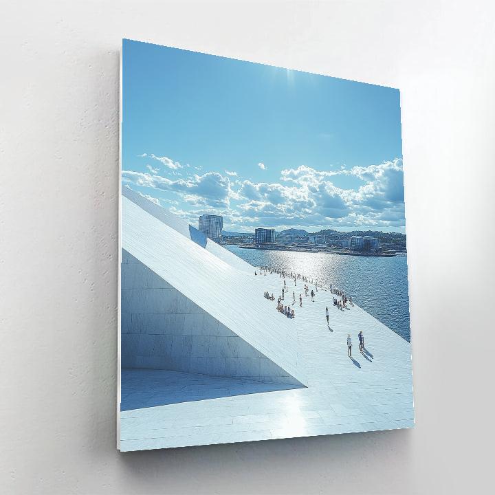 Oslo Opera House Roof Walk Norway Painting by numbers kit
