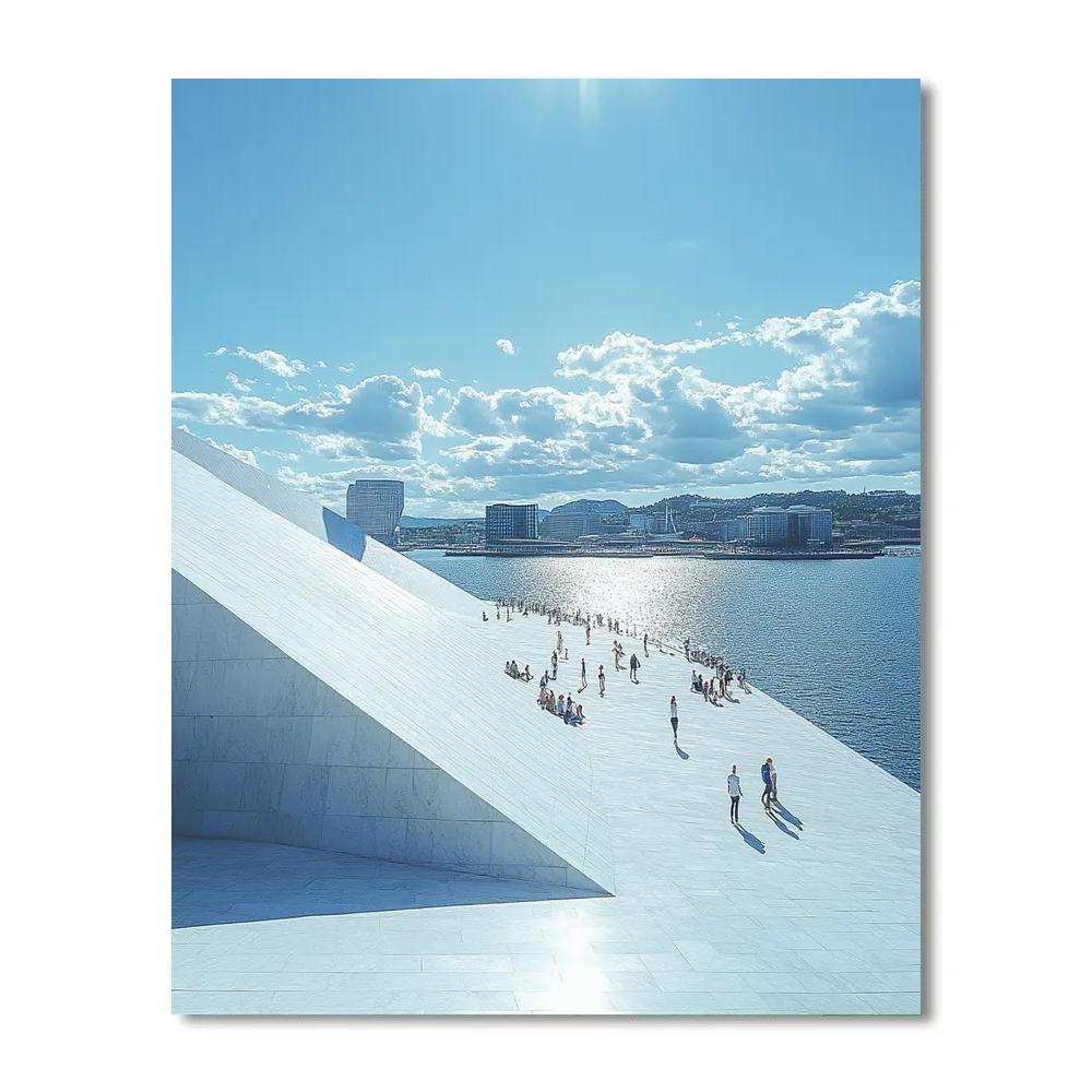 Oslo Opera House Roof Walk Norway Painting by numbers kit