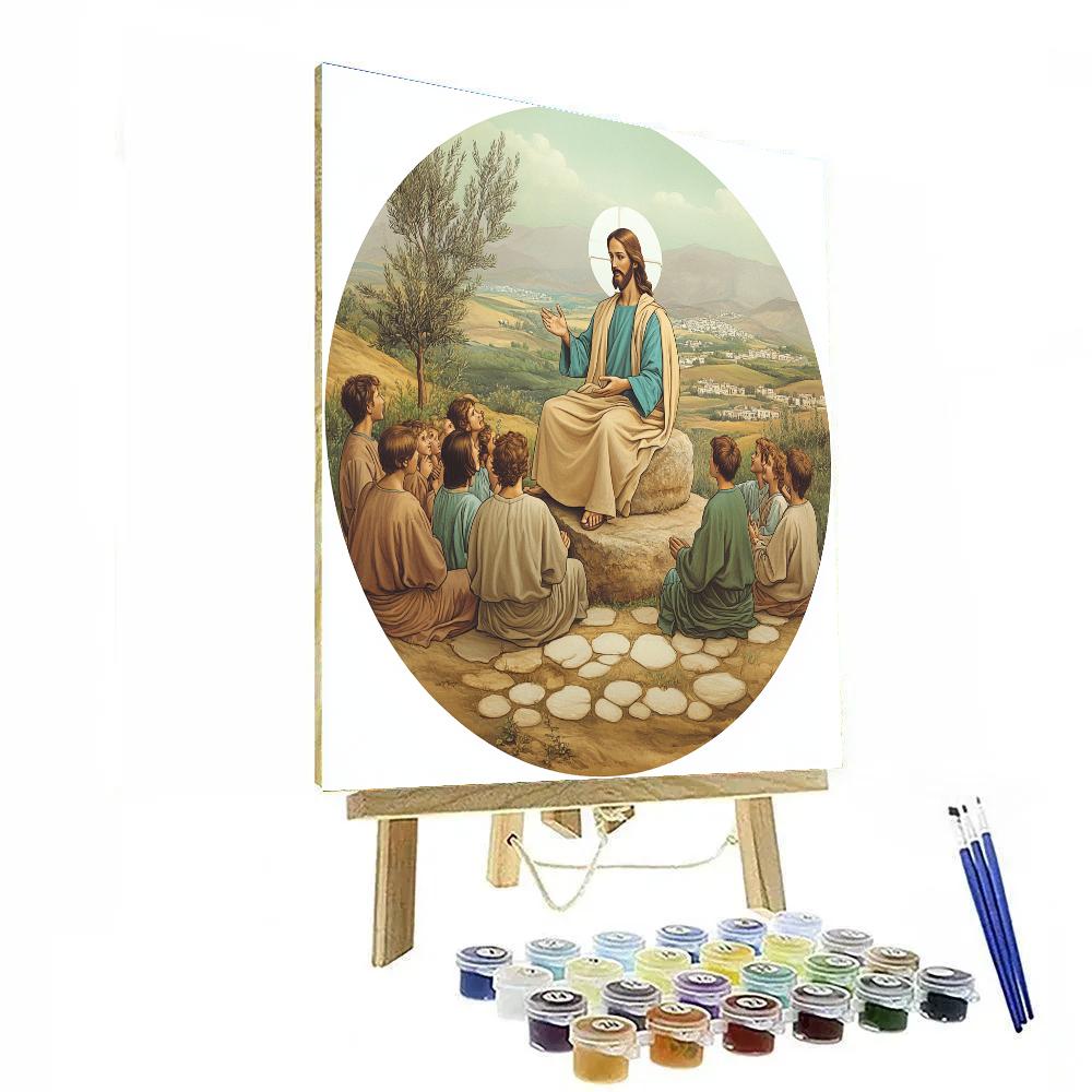 Hillside Teaching Circle Jesus paint by color