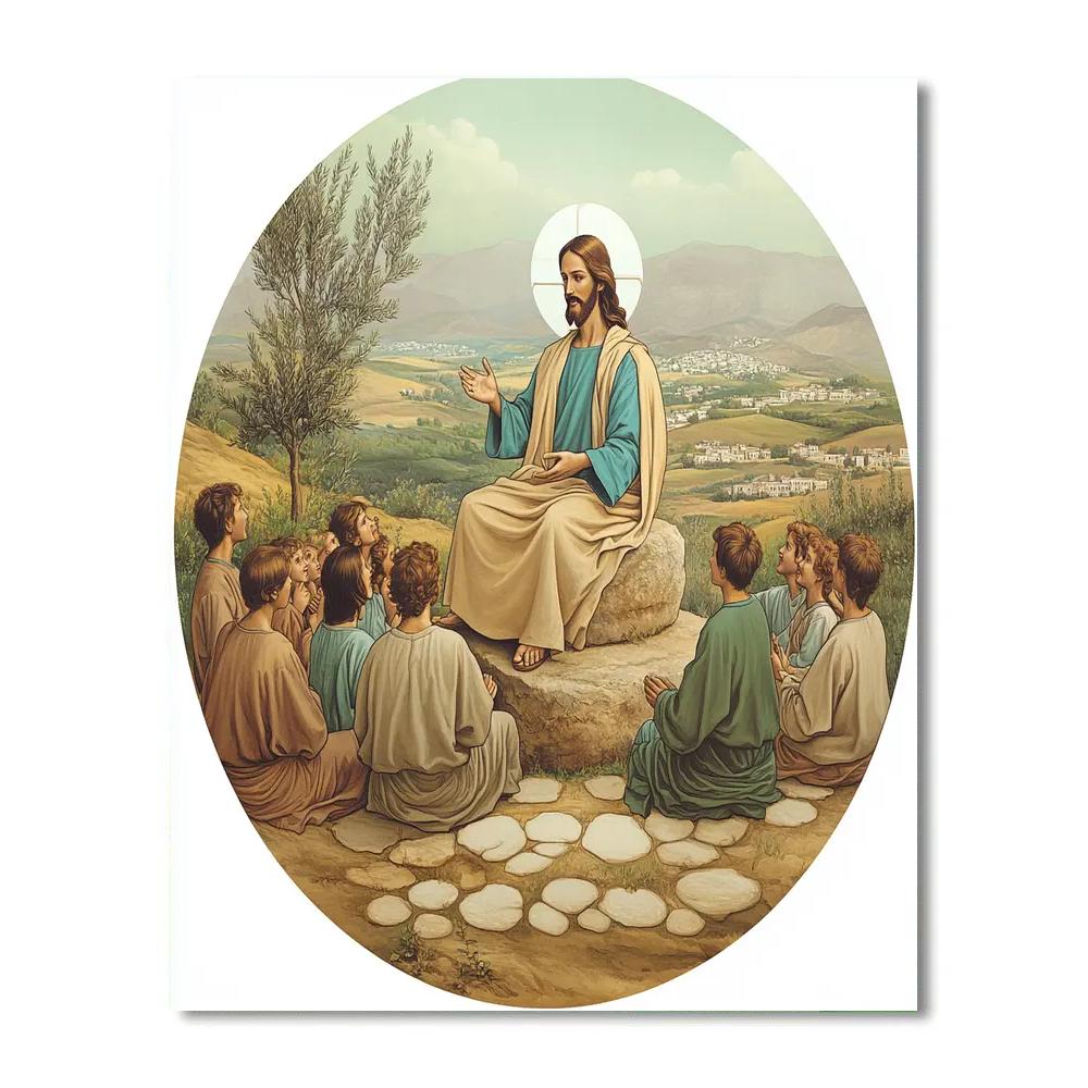 Hillside Teaching Circle Jesus paint by color