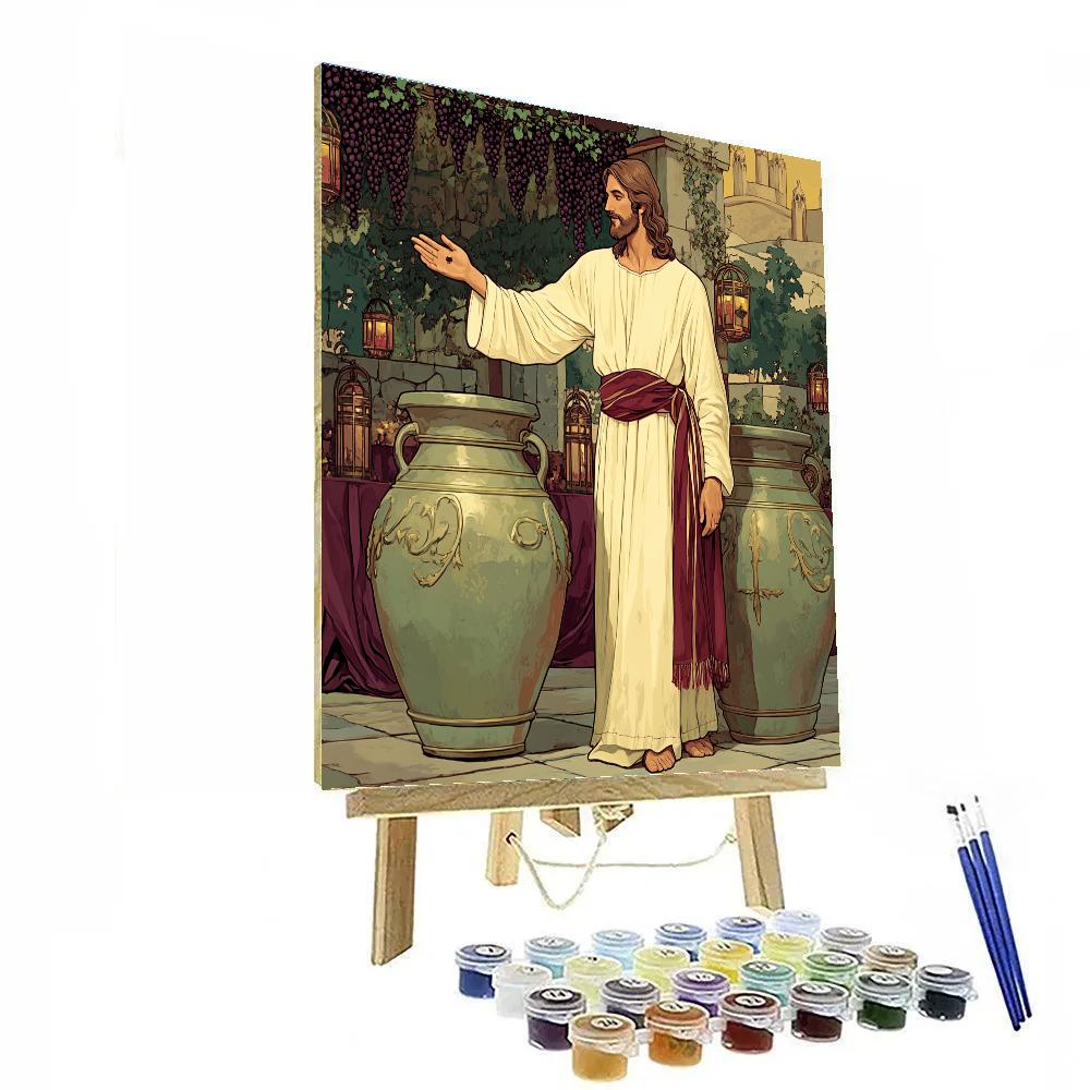 Jesus Water Jar At Cana Number painting
