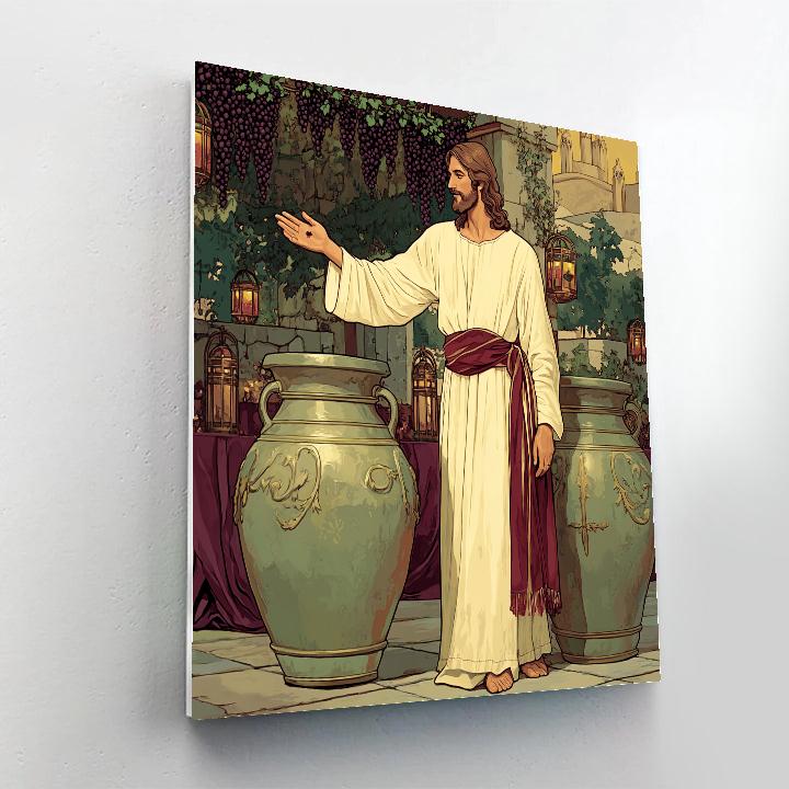 Jesus Water Jar At Cana Number painting