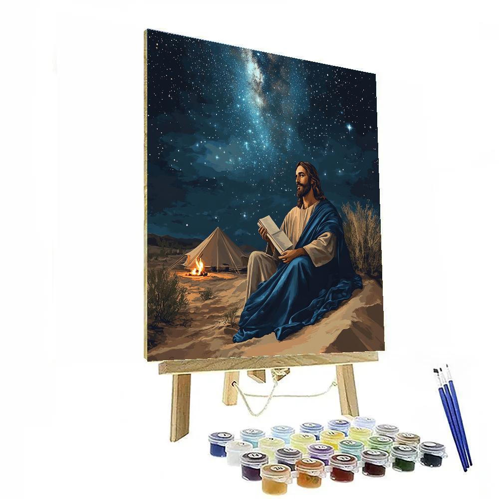 Desert Starwatch With Jesus Paint by numbers art