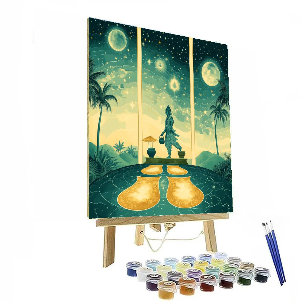 Vamana Measuring The Sky With Three Radiant Steps Paint by numbers art