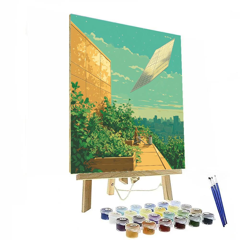 Wall E Solar Sail Garden Rescue Disney Inspired DIY paint by numbers