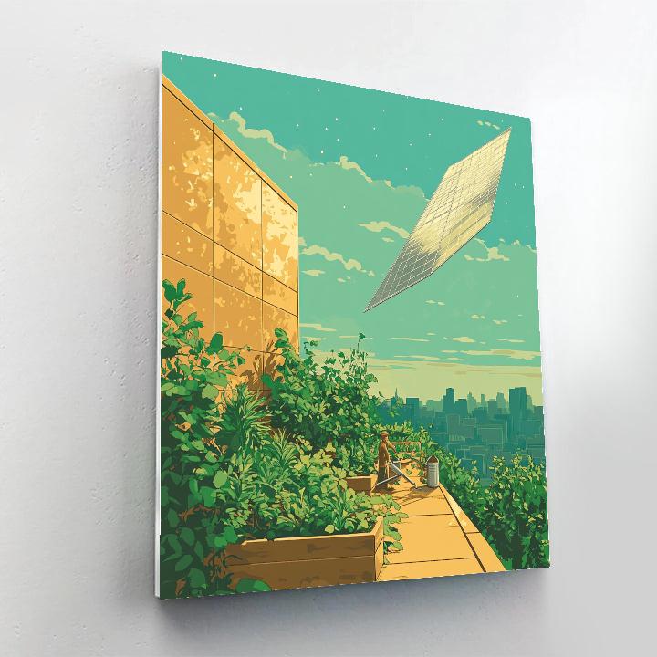 Wall E Solar Sail Garden Rescue Disney Inspired DIY paint by numbers