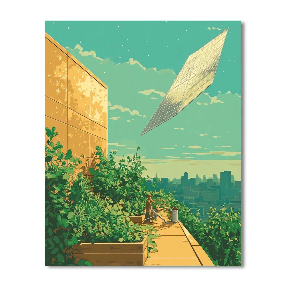 Wall E Solar Sail Garden Rescue Disney Inspired DIY paint by numbers