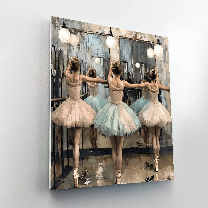 Edgar Degas Inspired Ballet Rehearsal Backstage Number painting