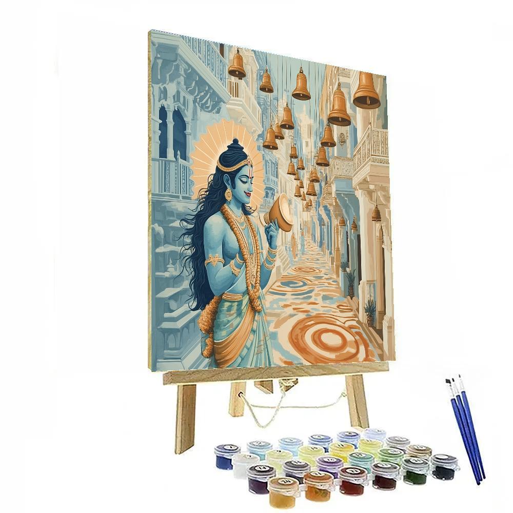 Vishnu In The City Of Bells Listening To Devotional Echoes Painting by numbers kit