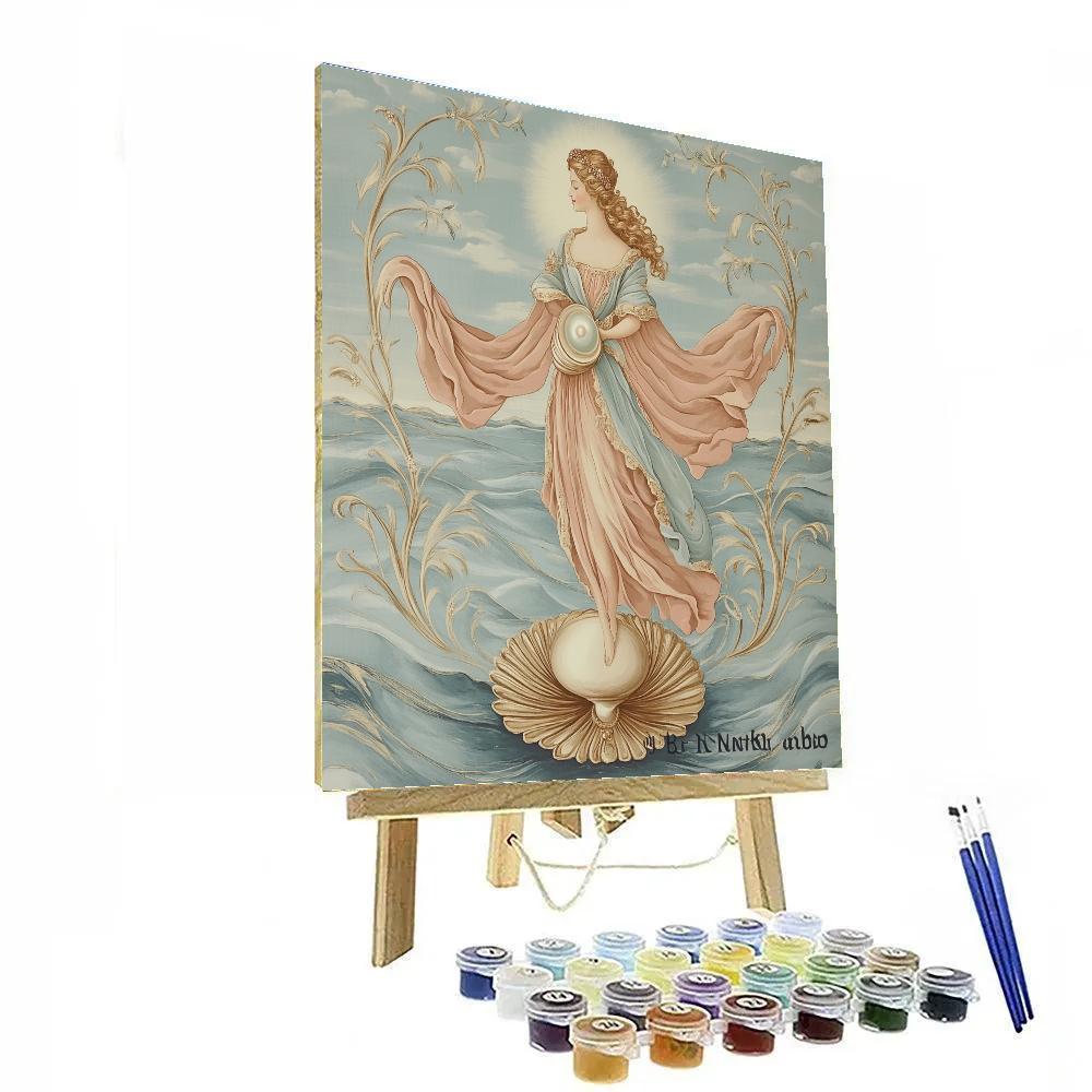 Sandro Botticelli Inspired Mythic Sea Birth Of Pearl Numbered painting kits