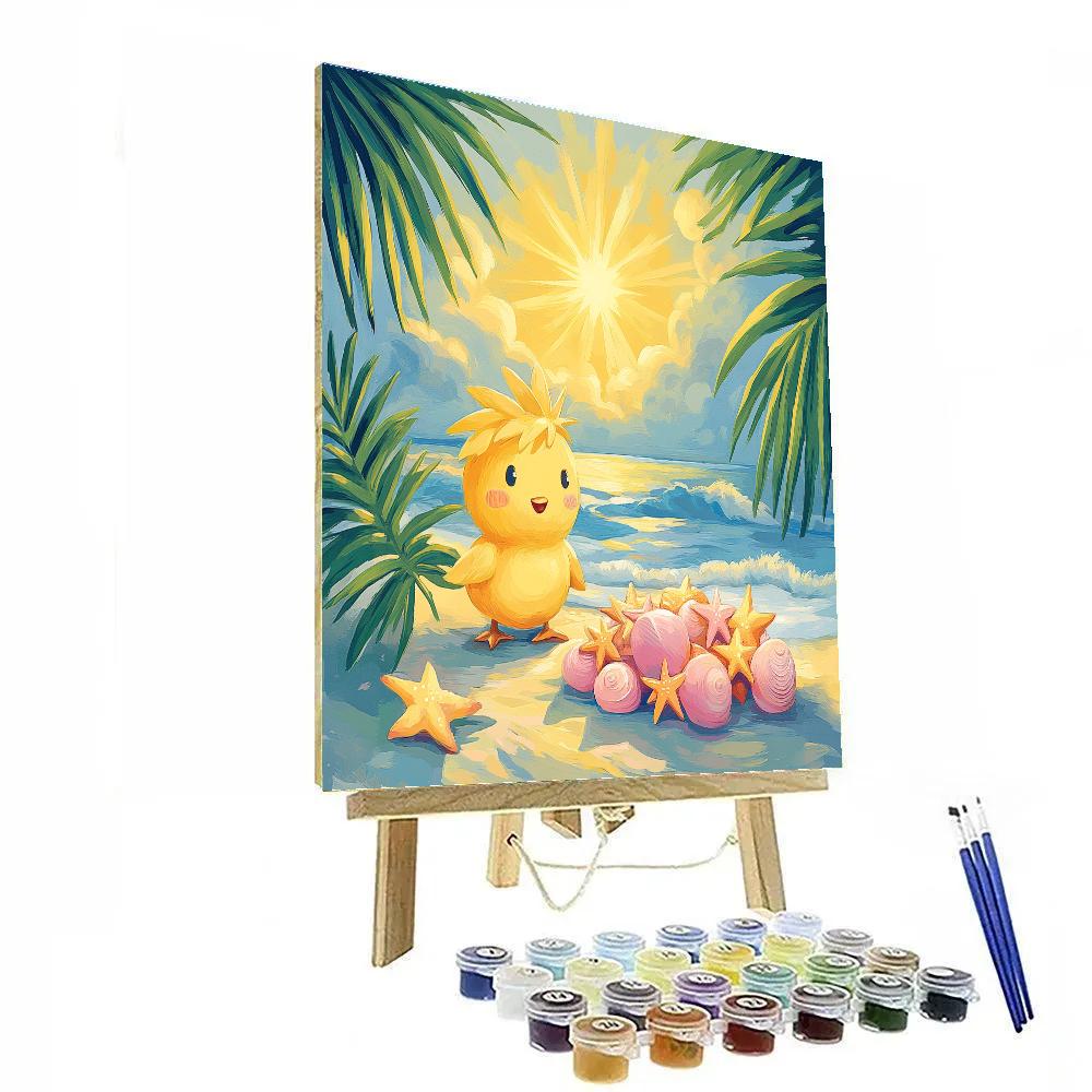 Hei Hei Starfruit Island Mix Up Disney Inspired Number painting
