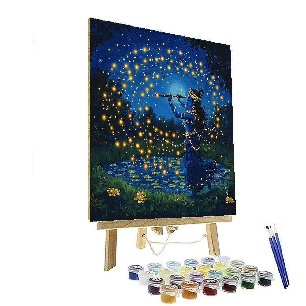 Krishna Conducts The Firefly Orchestra painting number kit
