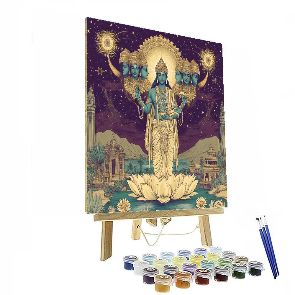 Brahma Crowned By Four Comets Numbered painting kits