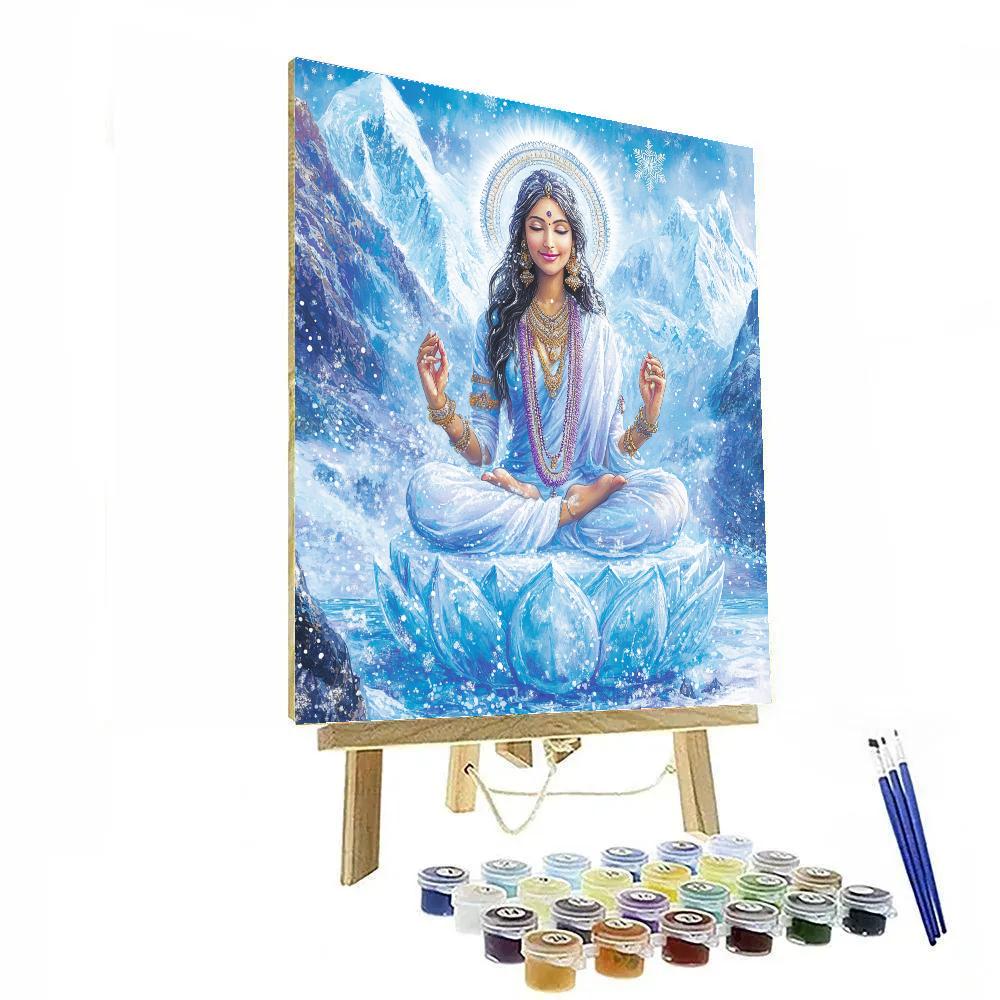 Parvati Glacier Meditation Mandala painting number kit