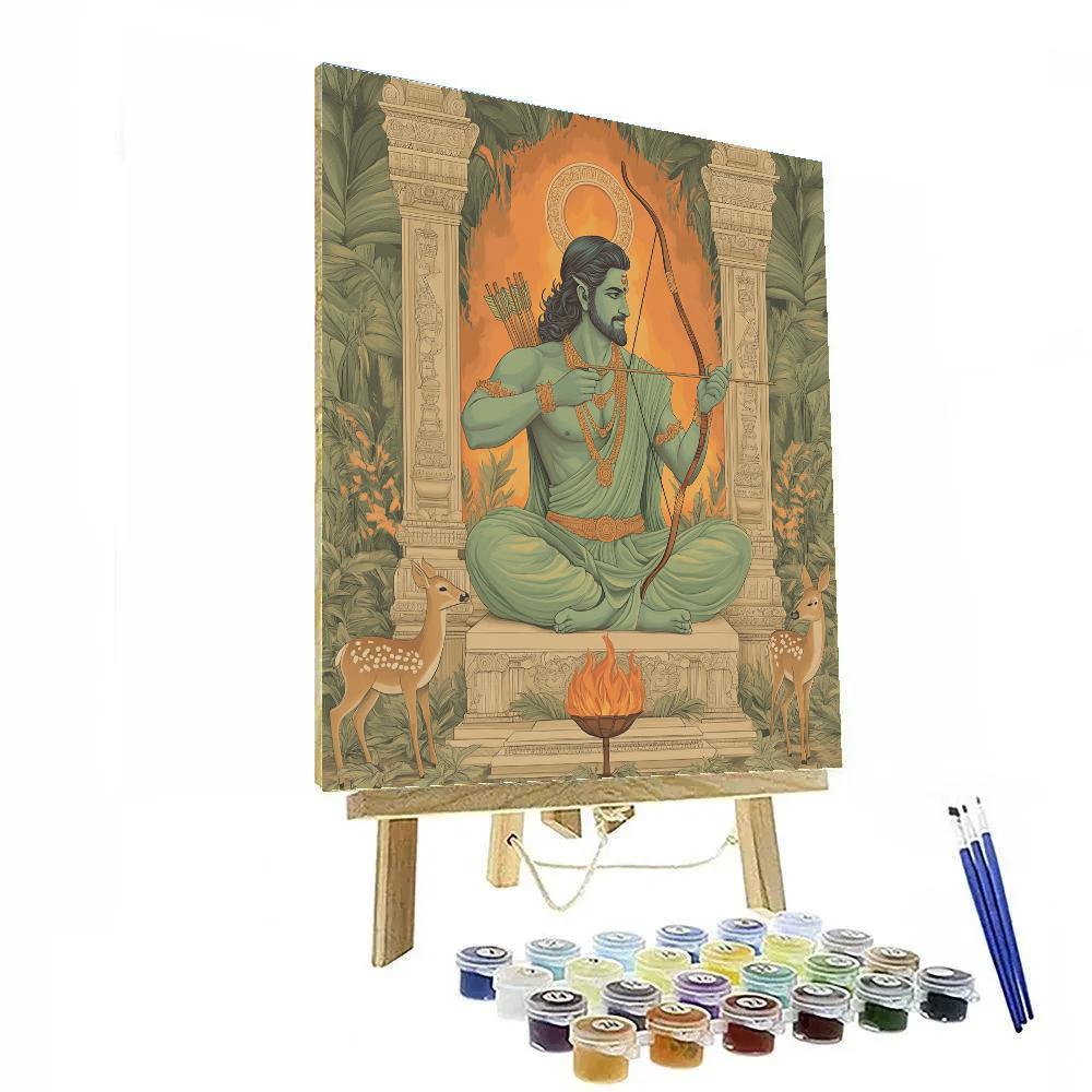 Forest Shrine Diarama Rama paint by numbers