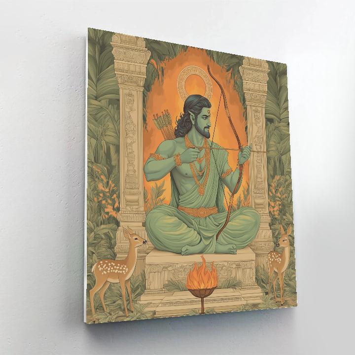 Forest Shrine Diarama Rama paint by numbers
