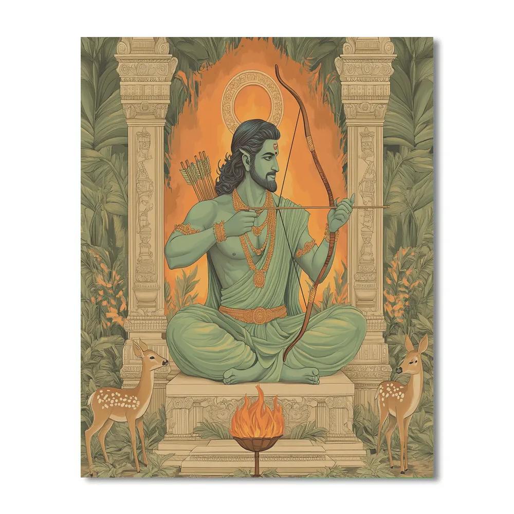 Forest Shrine Diarama Rama paint by numbers