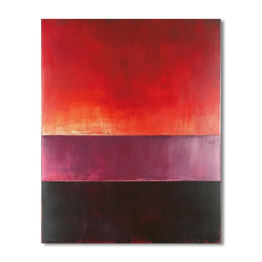 Mark Rothko Inspired Eclipse Of Quiet Vermilion Painting by numbers kit