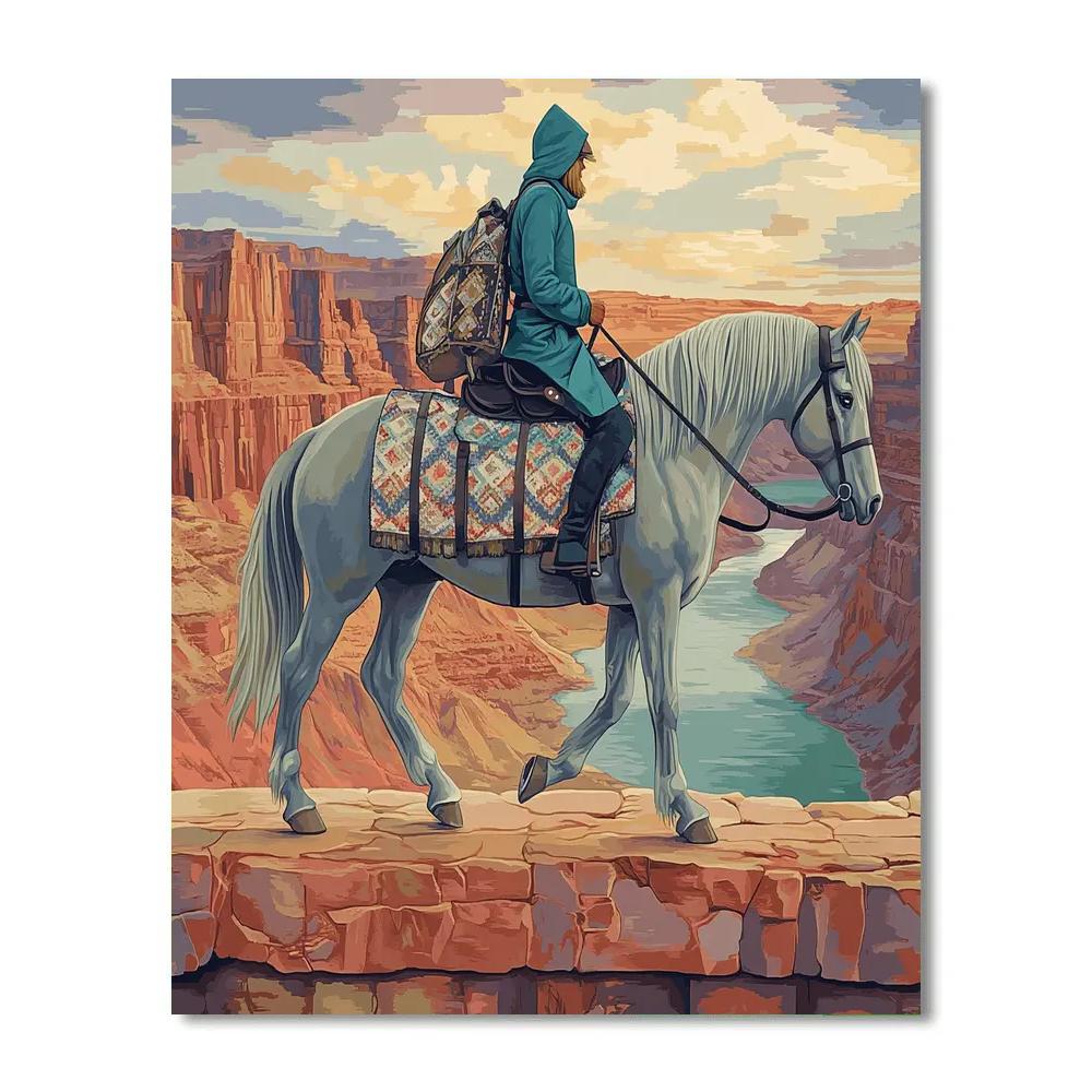 Canyon Echo Horse Caravan paint by color