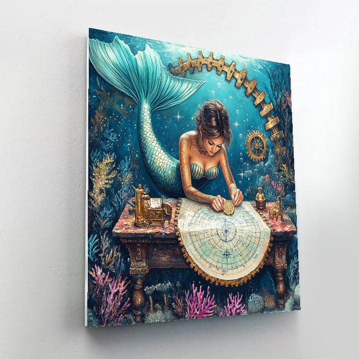 Clockwork Reef Mermaid Atlas Paint by numbers art
