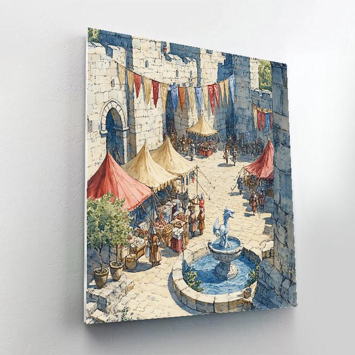 Nomad Bazaar Within The Castle Walls DIY paint by numbers