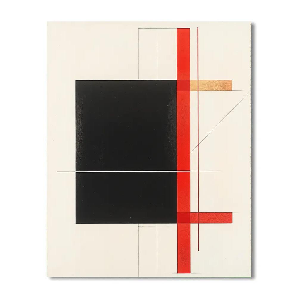 Kazimir Malevich Inspired Quantum Silence Grid paint by color