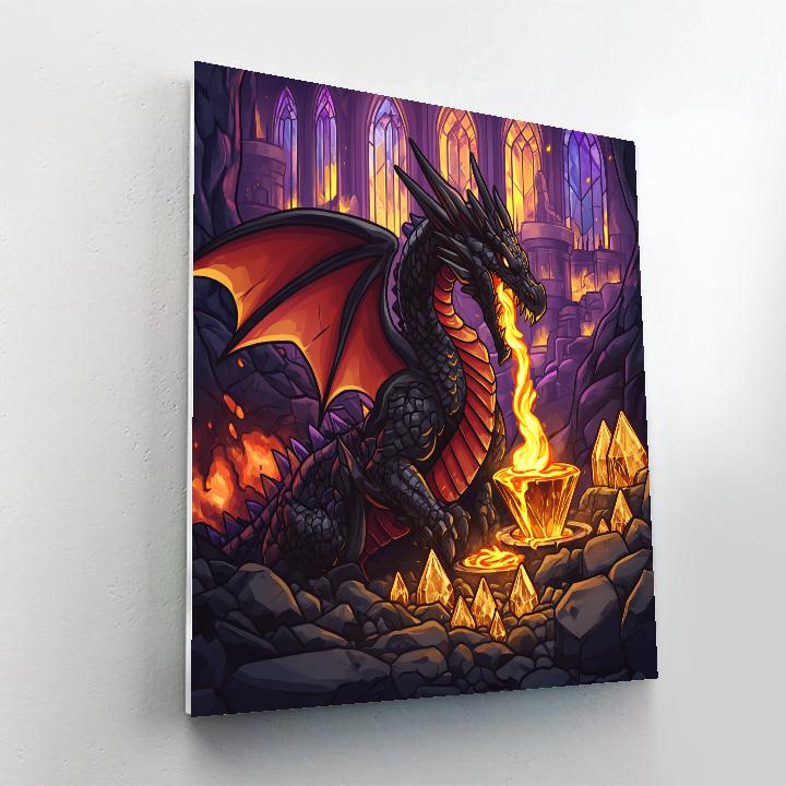 Glassforge Citadel Dragon Paint by numbers kits