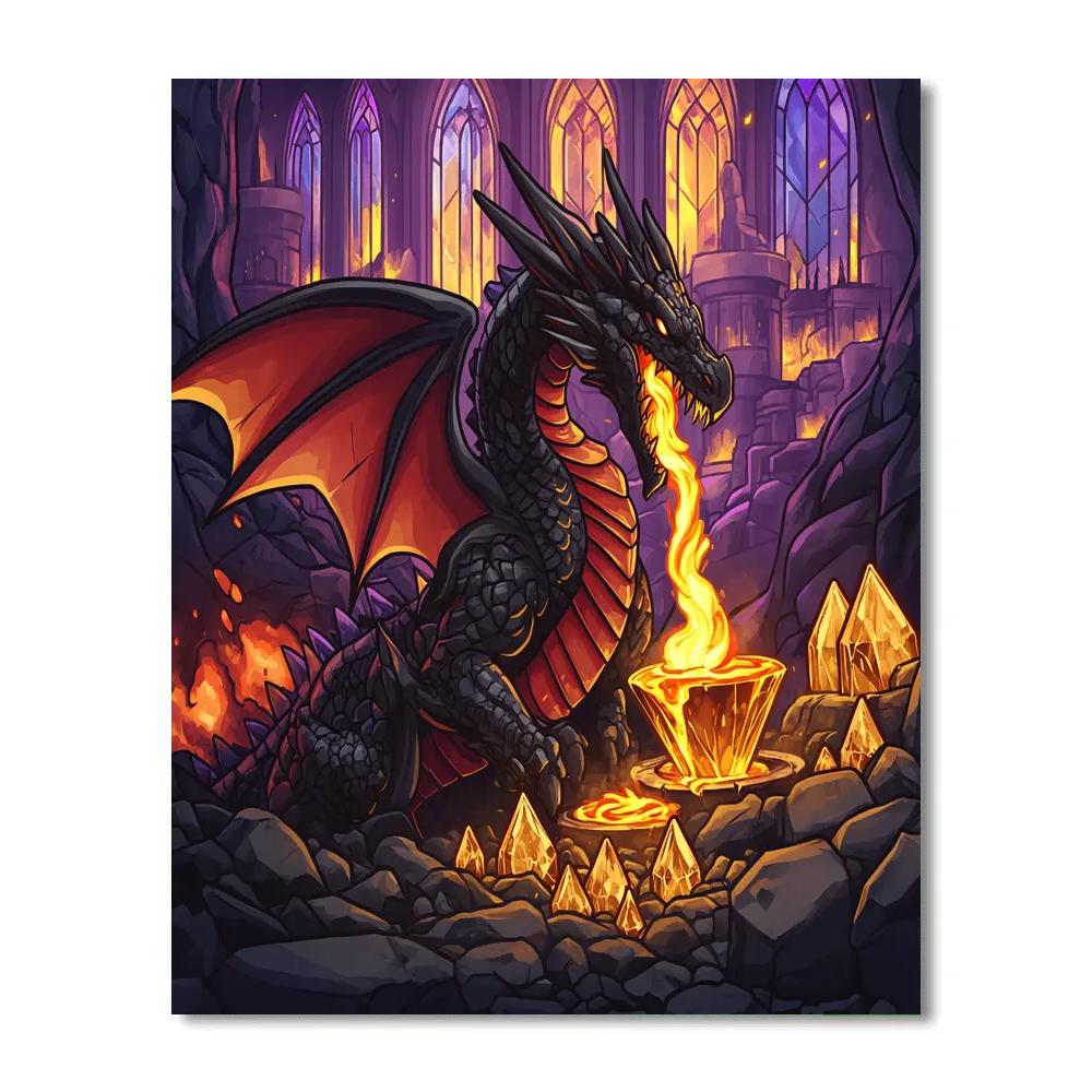 Glassforge Citadel Dragon Paint by numbers kits