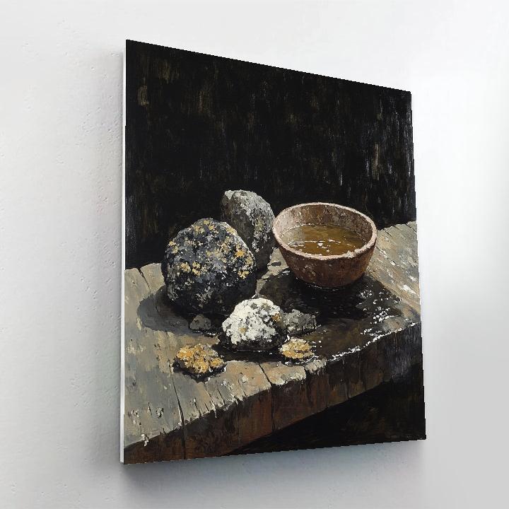 Francisco Goya Inspired Lantern Lichen Still Life paint by numbers