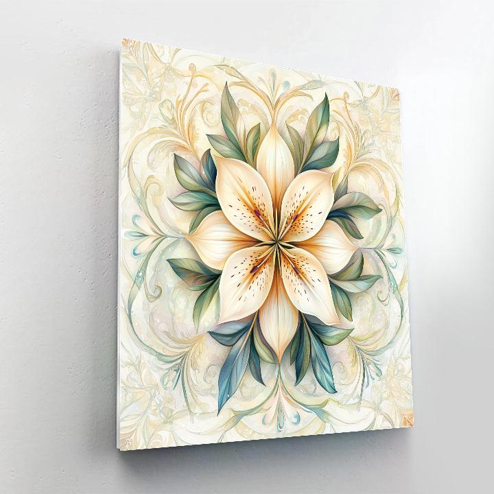 Alphonse Mucha Inspired Aurora Botanica Mandala paint by numbers