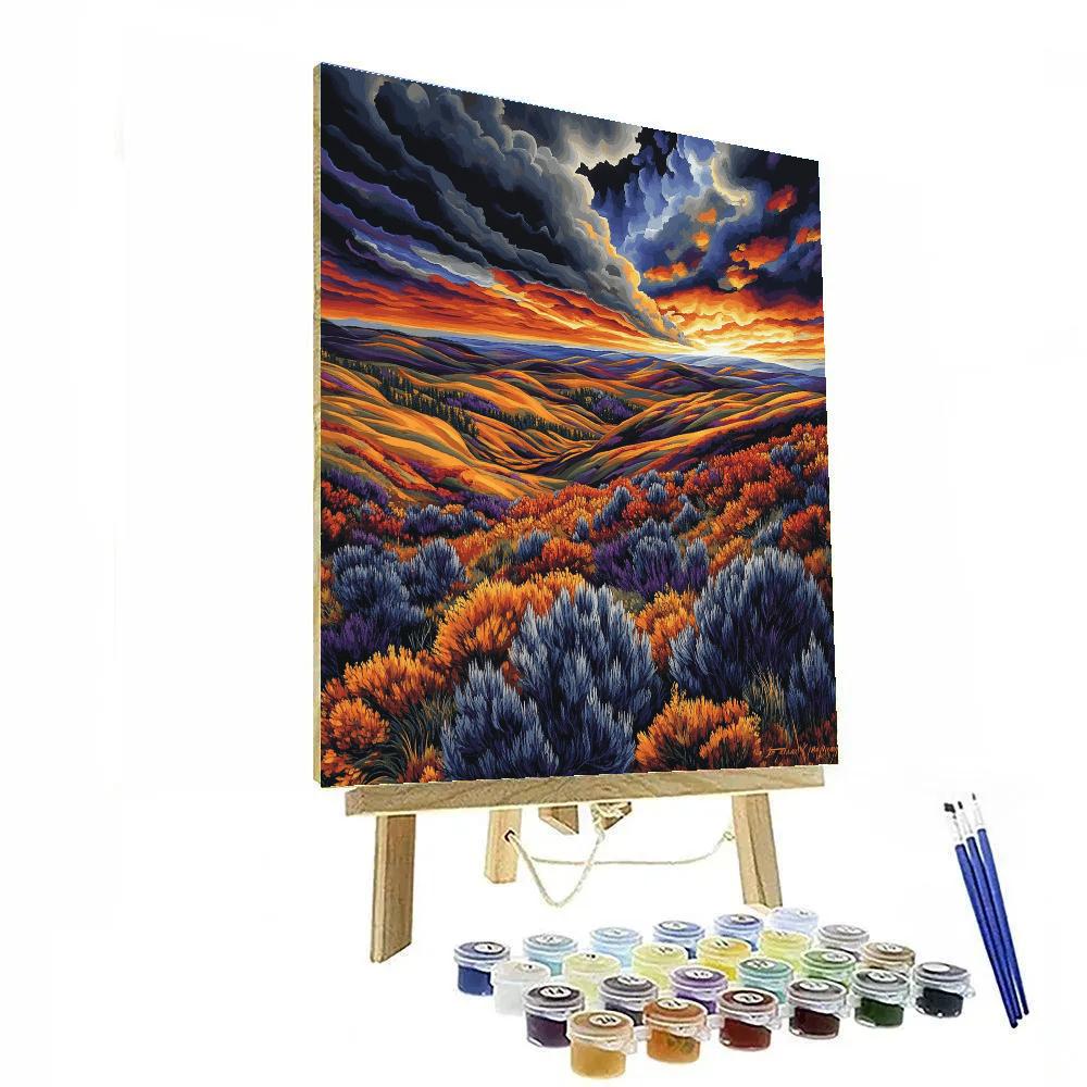 Frederick Varley Inspired Stormlit Autumn Escarpment Paint by numbers kits