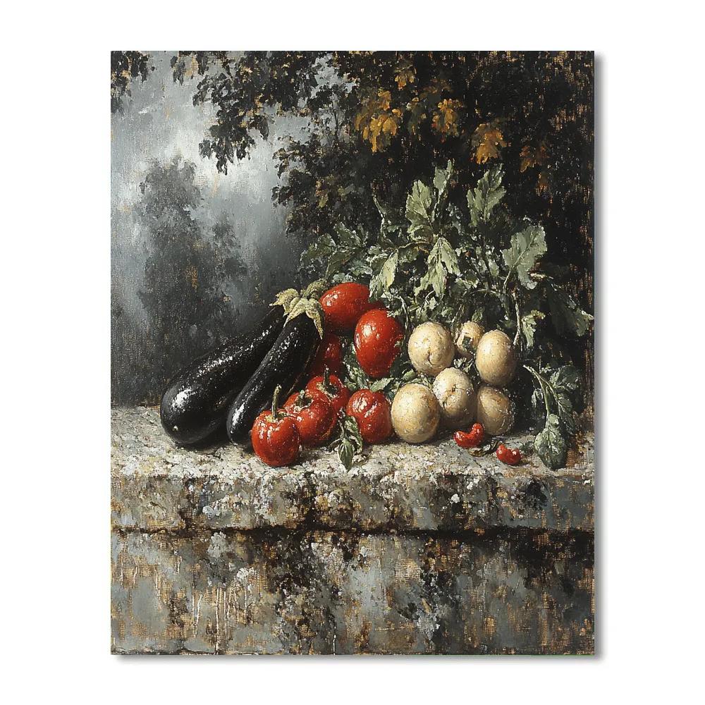 Diego Velázquez Inspired Market Still Life In Storm Light Number painting