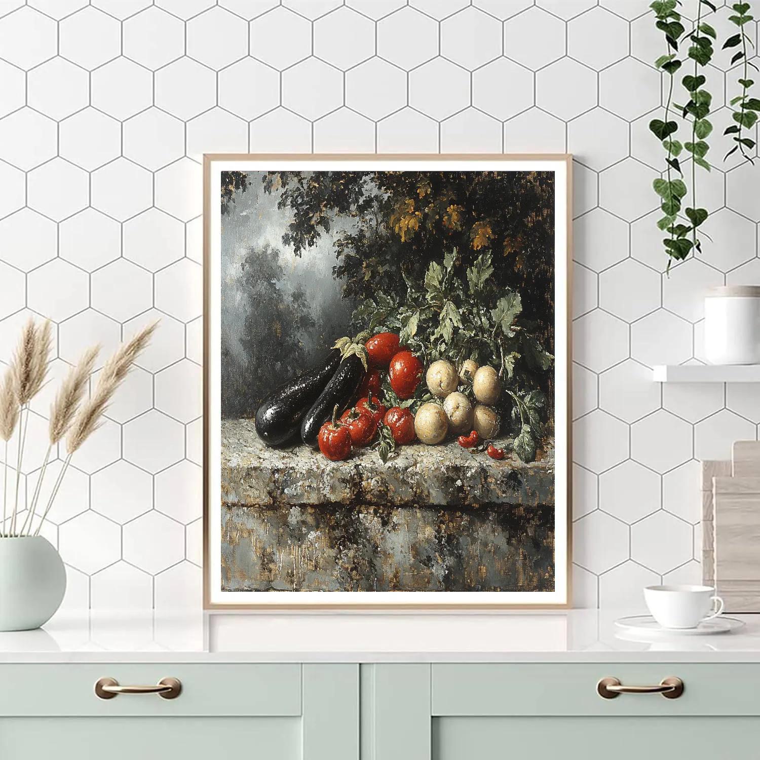 Diego Velázquez Inspired Market Still Life In Storm Light Number painting