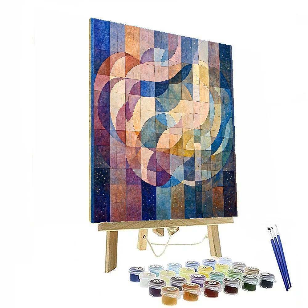 Paul Klee Inspired Nebular Solfeggio Weave paint by color