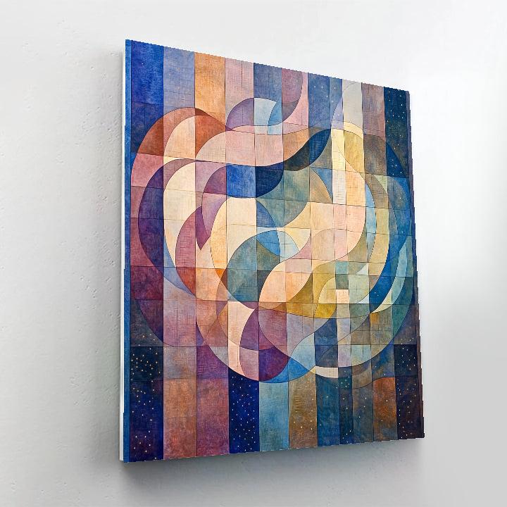 Paul Klee Inspired Nebular Solfeggio Weave paint by color