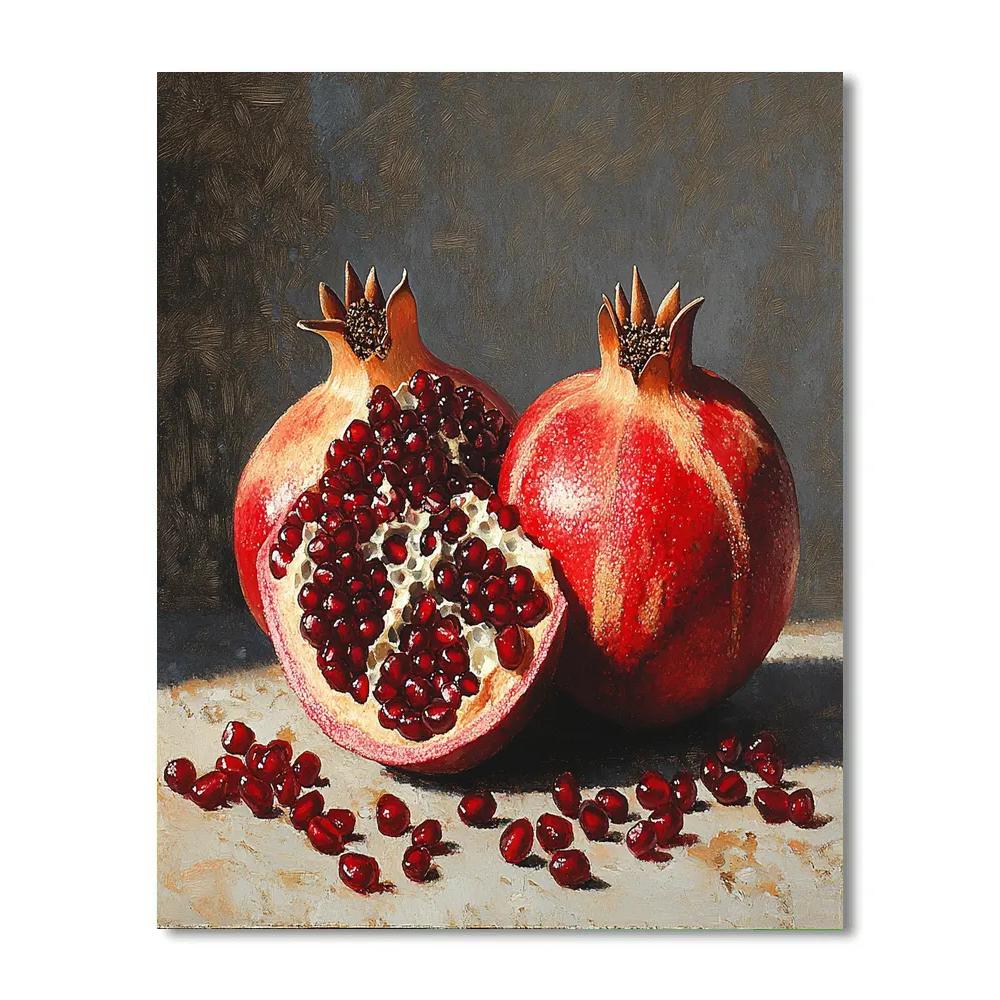 Michelangelo Inspired Pomegranate Genesis paint by numbers