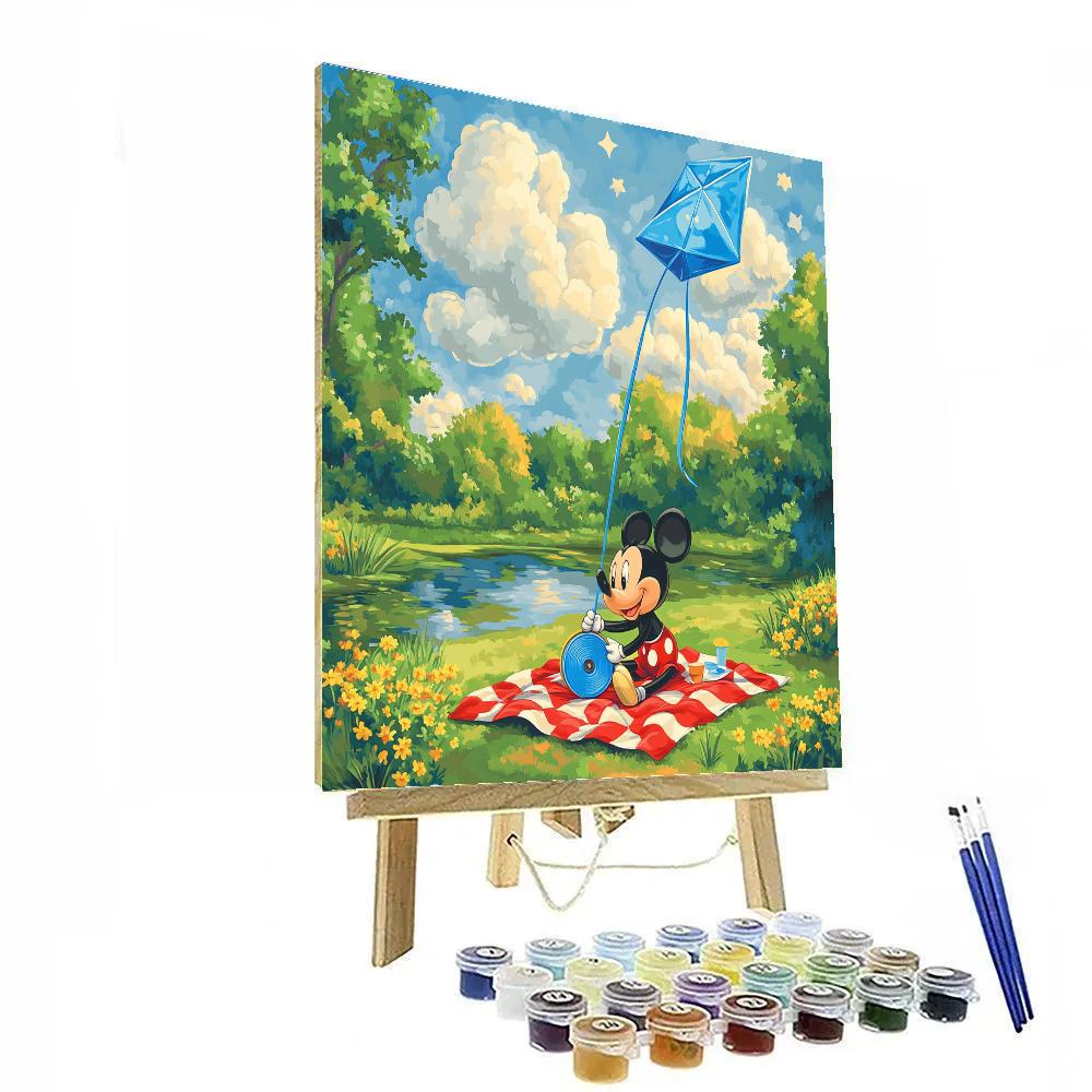 Mickey Mouse Sky Park Picnic Disney Inspired Number painting