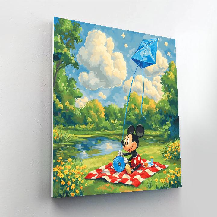 Mickey Mouse Sky Park Picnic Disney Inspired Number painting