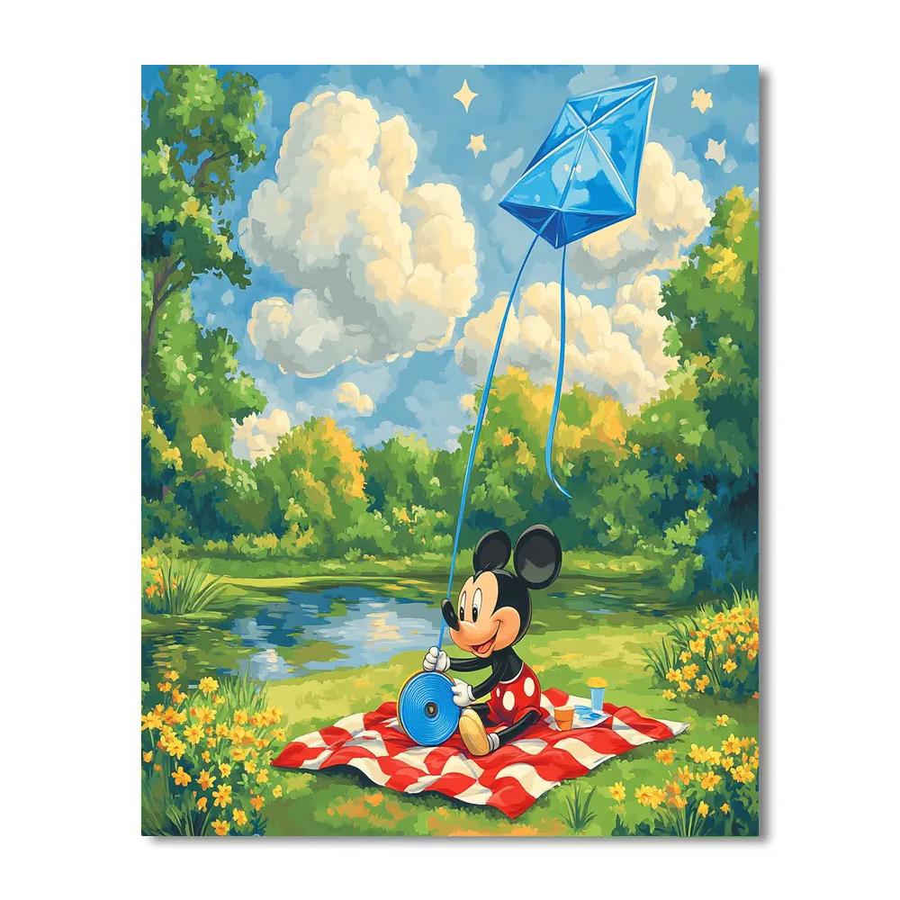 Mickey Mouse Sky Park Picnic Disney Inspired Number painting