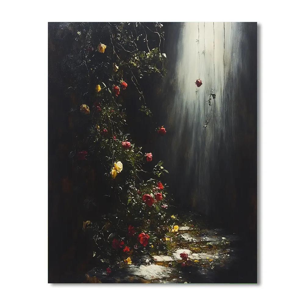 Caravaggio Inspired Chiaroscuro Stormlight Botanica DIY paint by numbers