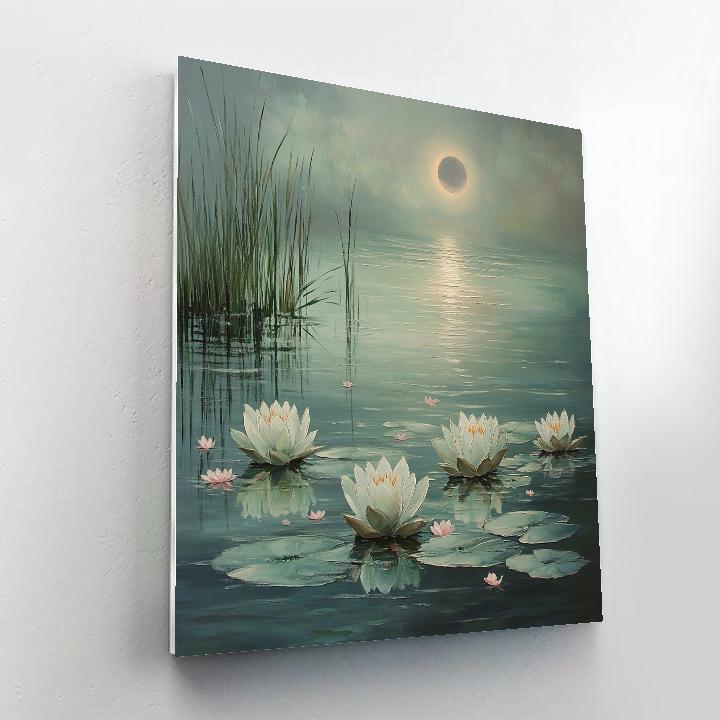 Claude Monet Inspired Water Lilies Under Lunar Eclipse Painting by numbers kit