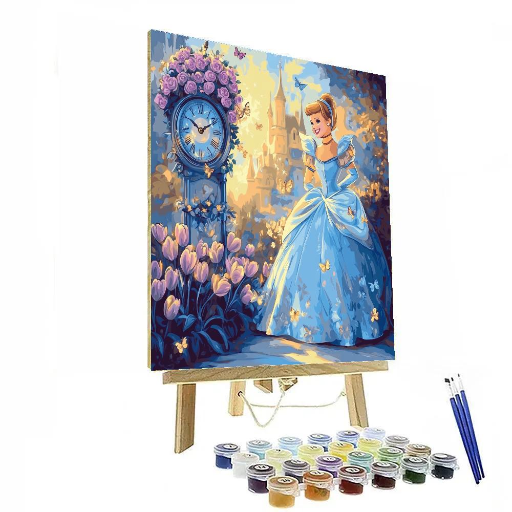 Cinderella Garden Clock Surprise Disney Inspired Numbered painting kits