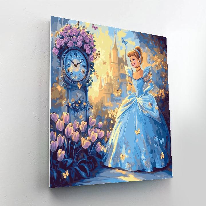 Cinderella Garden Clock Surprise Disney Inspired Numbered painting kits